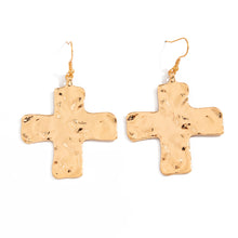 Load image into Gallery viewer, Exaggerated Cross Earrings Geometric Metallic Earrings Hot Selling