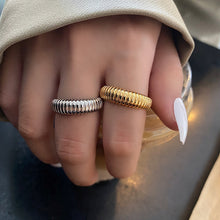 Load image into Gallery viewer, Temperament spiral pattern metal texture open index finger ring Hong Kong style anchor jewelry