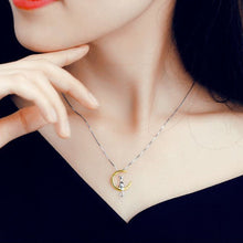 Load image into Gallery viewer, Cat Moon Pendant Necklace