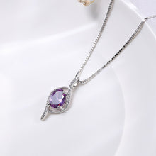 Load image into Gallery viewer, Clavicular amethyst pendant