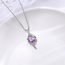 Load image into Gallery viewer, Clavicular amethyst pendant