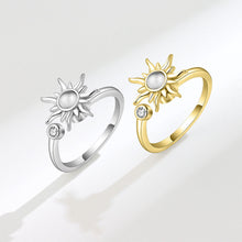 Load image into Gallery viewer, Sunflower Ring Rotating Ring Female Stress Relieving and Pressure Relieving Ring