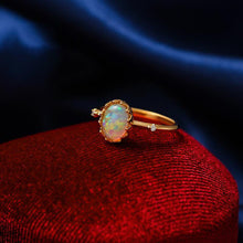 Load image into Gallery viewer, Retro imitation Opal gold-plated ring for women