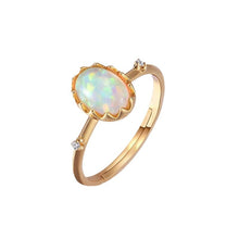 Load image into Gallery viewer, Retro imitation Opal gold-plated ring for women