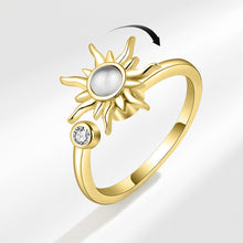 Load image into Gallery viewer, Sunflower Ring Rotating Ring Female Stress Relieving and Pressure Relieving Ring