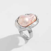 Load image into Gallery viewer, New Baroque inlaid irregular pearl rings, retro irregular alloy rings