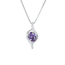 Load image into Gallery viewer, Clavicular amethyst pendant