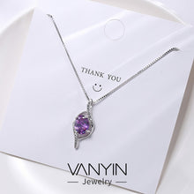 Load image into Gallery viewer, Clavicular amethyst pendant