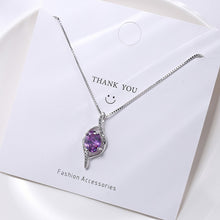 Load image into Gallery viewer, Clavicular amethyst pendant